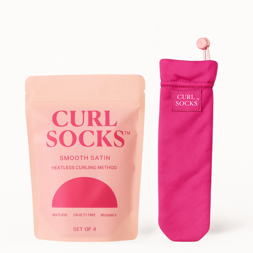 Curl Socks - Set of 4 (Fuchsia and Pink)